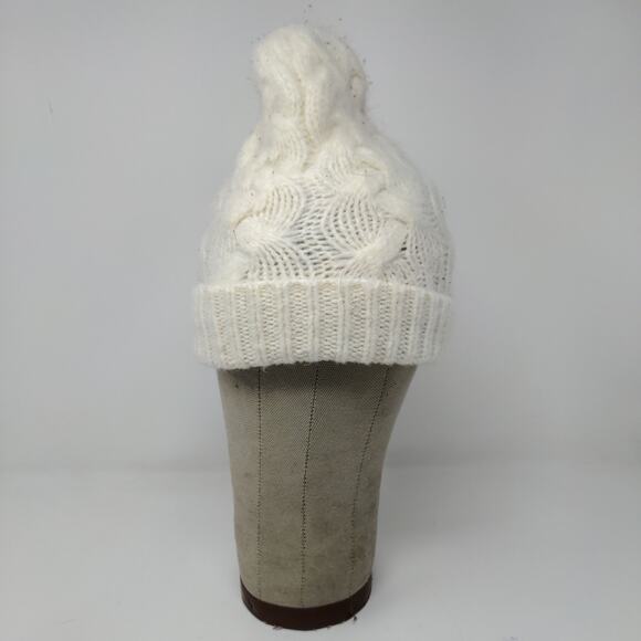 Old Navy Cable Knit Beanie Toboggan Hat Acrylic/Nylon Blend One Size Cream - Picture 2 of 12